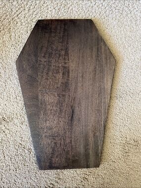 Dark Wood Coffin-Shaped Serving Board